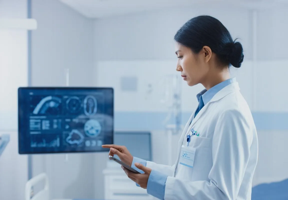 Clinical laboratory with diagnostic instruments and sample analysis